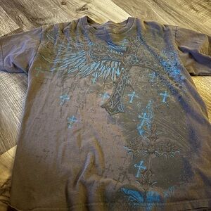 Men's Graphic T-Shirt in Brown and Blue